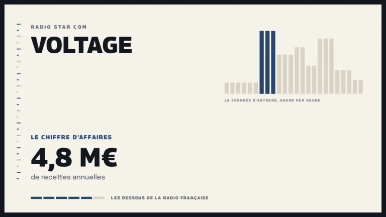 Grille d’une journée d’antenne sur Voltage et le chiffre d’affaires de la station